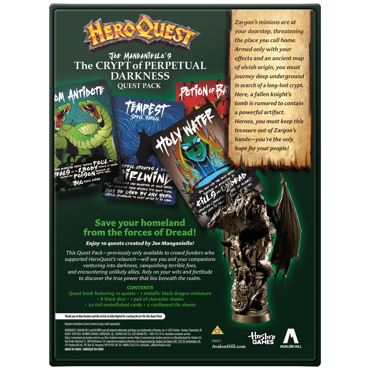 HeroQuest Board Game Expansion: The Crypt of Perpetual Darkness Quest Pack