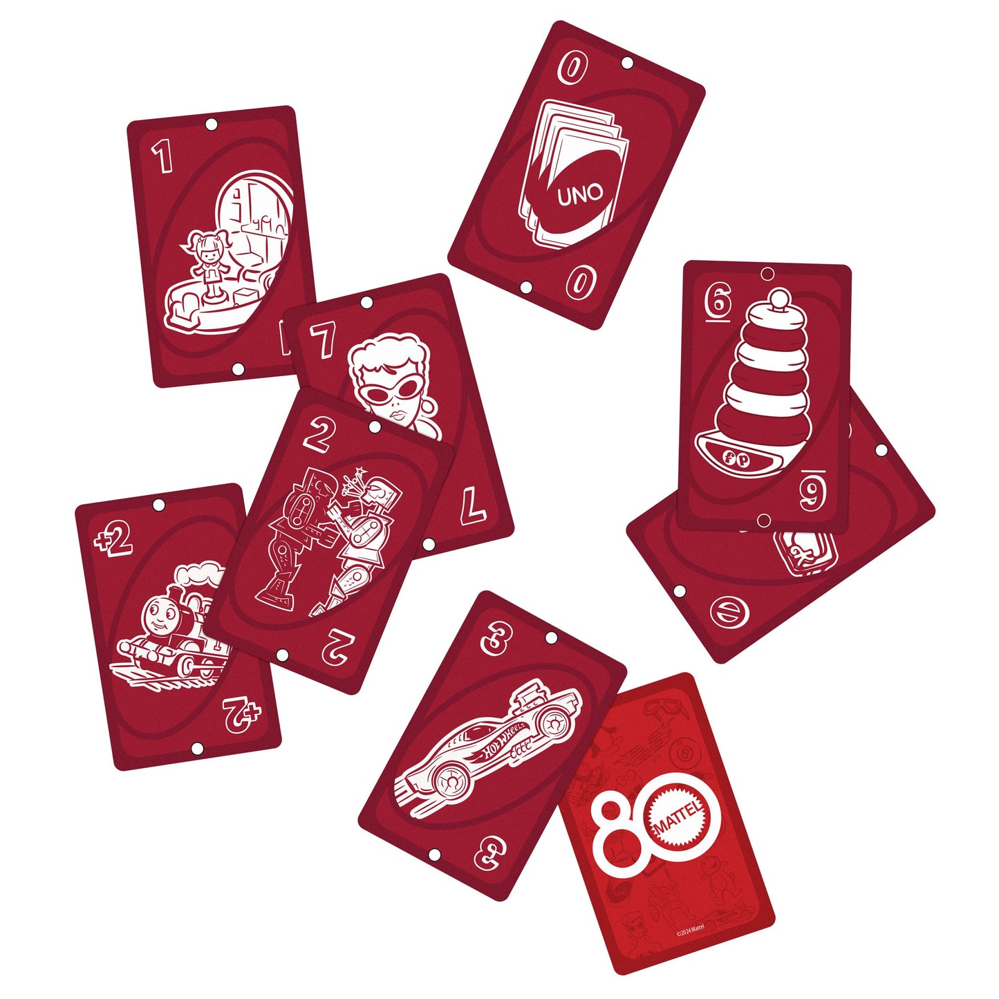 Mattel 80th Anniversary UNO Card Game Ruby Red