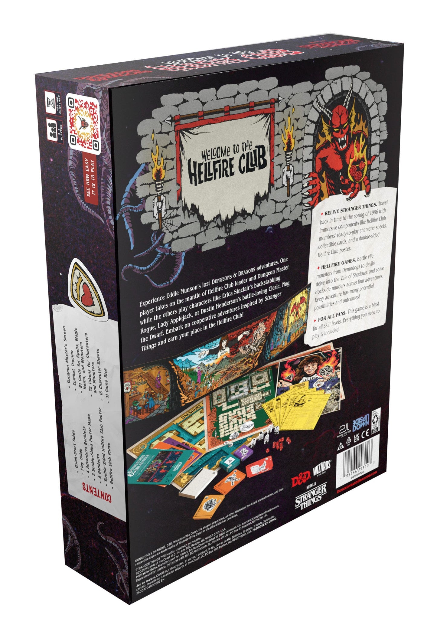 Dungeons & Dragons Board Game Stranger Things: Welcome to the Hellfire Club