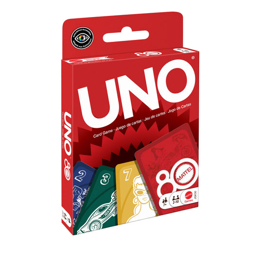 Mattel 80th Anniversary UNO Card Game Ruby Red