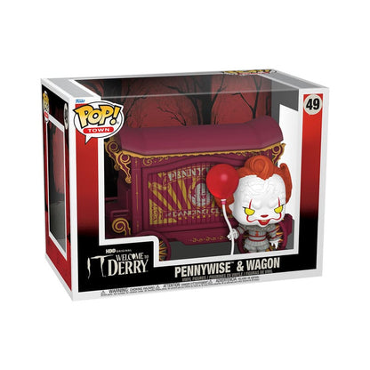 It-Welcome to Derry POP! Town Vinyl Figure Pennywise & Wagon